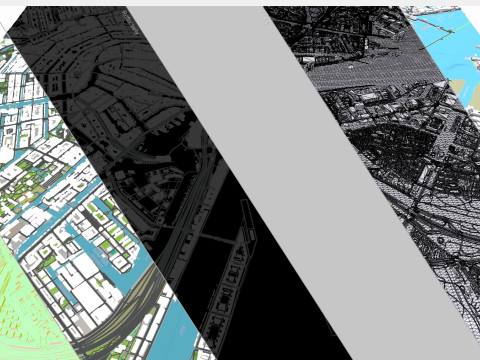 Paesaggio urbano Amsterdam Paesi Bassi Modello 3D