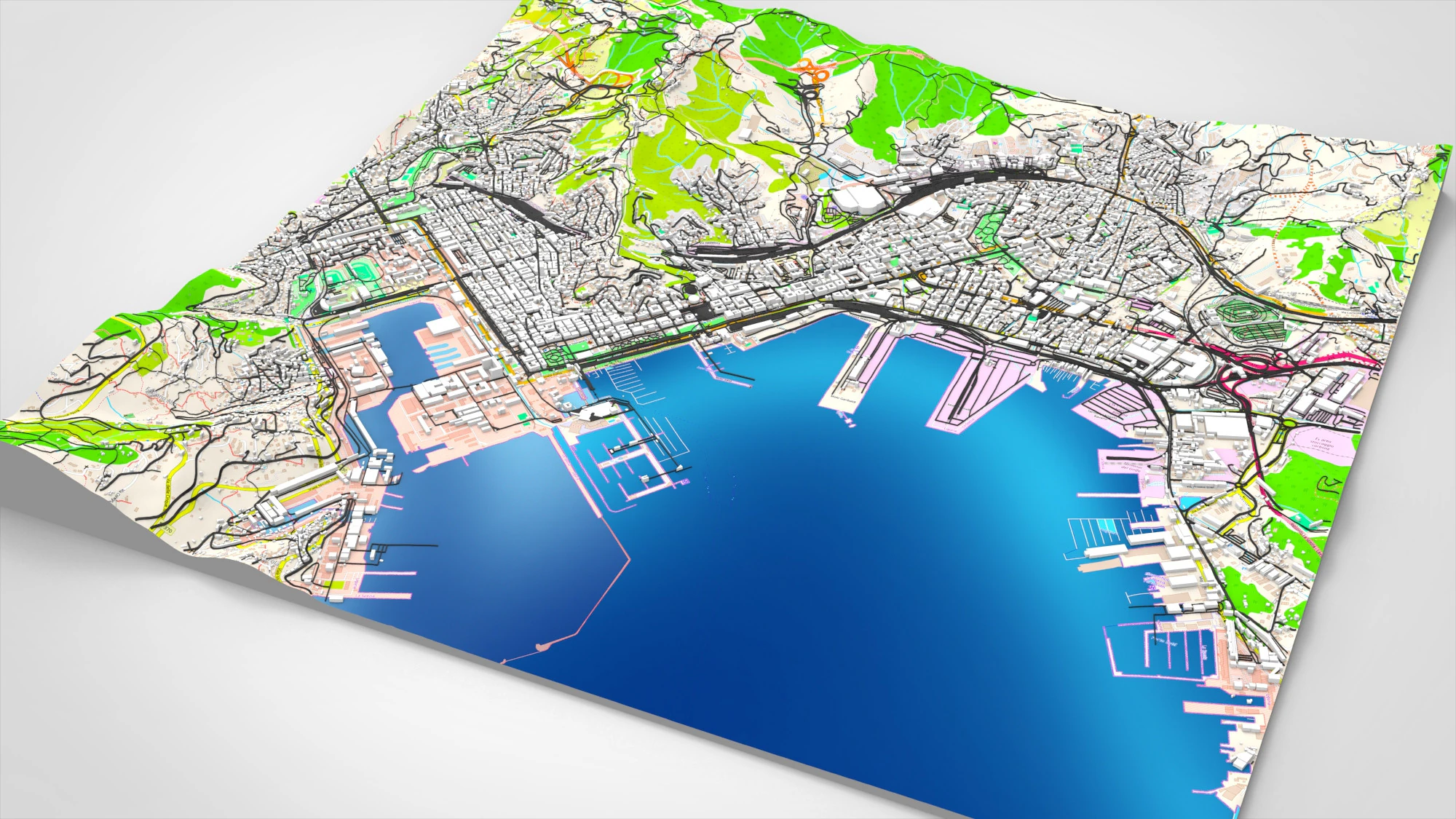 Paesaggio urbano La Spezia Italia Modello 3D .c4d .max .obj .3ds .fbx .stl .blend