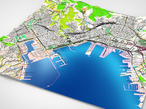 Городской пейзаж Ла Специя Италия 3D Модель