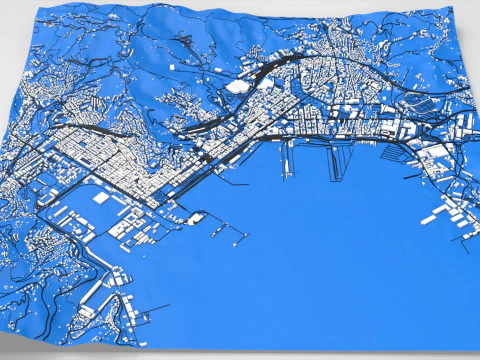 Paesaggio urbano La Spezia Italia Modello 3D
