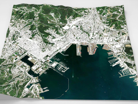 Paesaggio urbano La Spezia Italia Modello 3D