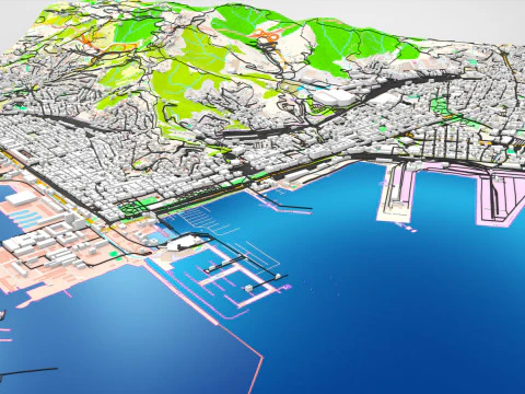Paesaggio urbano La Spezia Italia Modello 3D