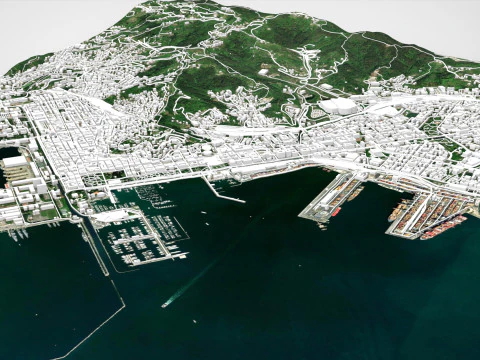 Paesaggio urbano La Spezia Italia Modello 3D