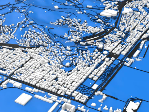 Paesaggio urbano La Spezia Italia Modello 3D