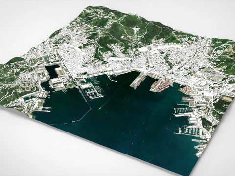 Paesaggio urbano La Spezia Italia Modello 3D