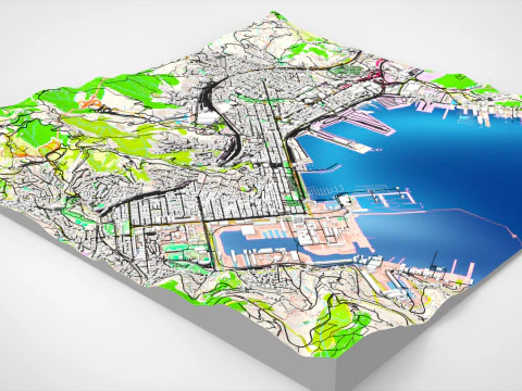 Paesaggio urbano La Spezia Italia Modello 3D