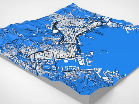 Paesaggio urbano La Spezia Italia Modello 3D