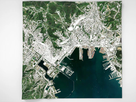 Paesaggio urbano La Spezia Italia Modello 3D