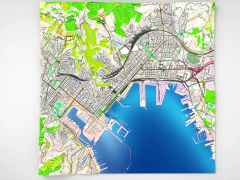 Paesaggio urbano La Spezia Italia Modello 3D