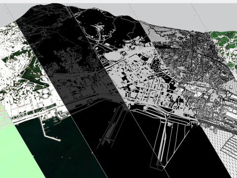 Paesaggio urbano La Spezia Italia Modello 3D