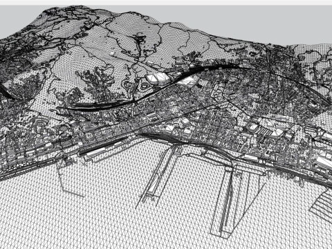 Paesaggio urbano La Spezia Italia Modello 3D