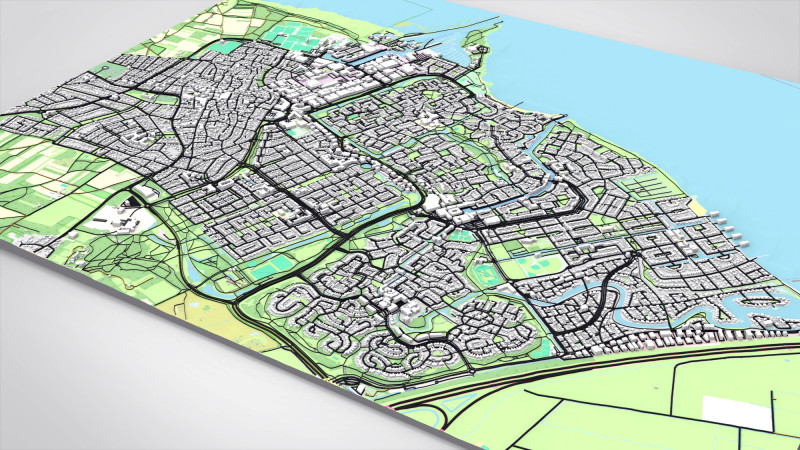 Cityscape Huizen Netherland 3D Model .c4d .max .obj .3ds .fbx .stl .blend 