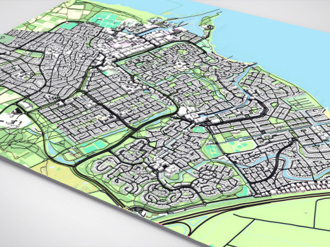 Cityscape Huizen Netherland 3D Model