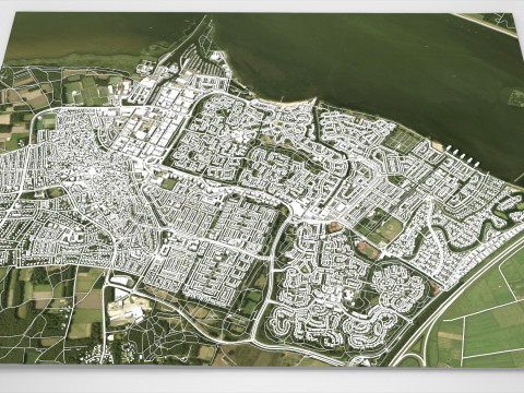 Cityscape Huizen Netherland 3D Model