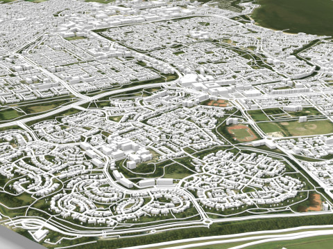 Cityscape Huizen Netherland 3D Model