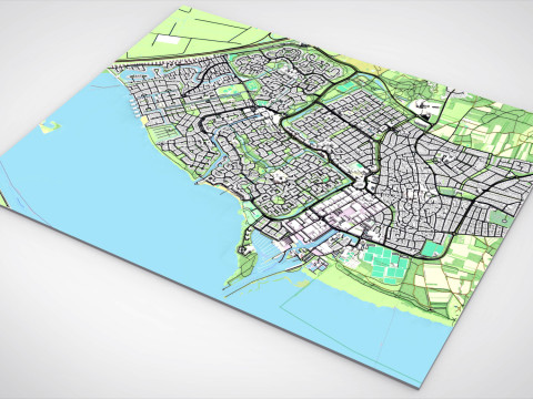 Cityscape Huizen Netherland 3D Model