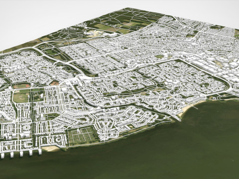 Cityscape Huizen Netherland 3D Model