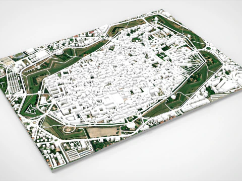 Paesaggio urbano Lucca Toscana Italia Modello 3D