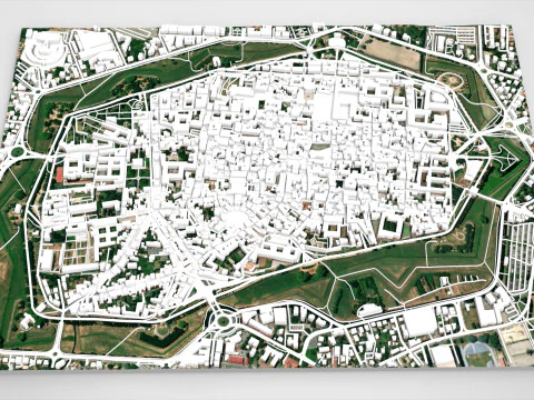 Paesaggio urbano Lucca Toscana Italia Modello 3D