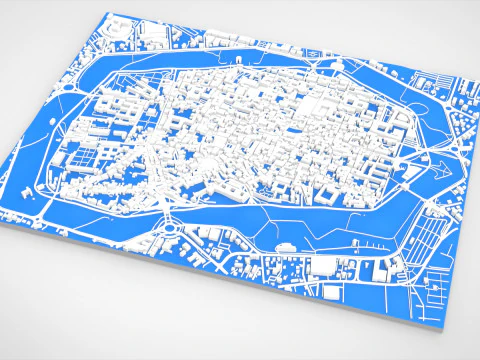 Paesaggio urbano Lucca Toscana Italia Modello 3D