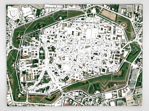 Paesaggio urbano Lucca Toscana Italia Modello 3D