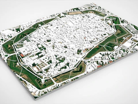 Paesaggio urbano Lucca Toscana Italia Modello 3D