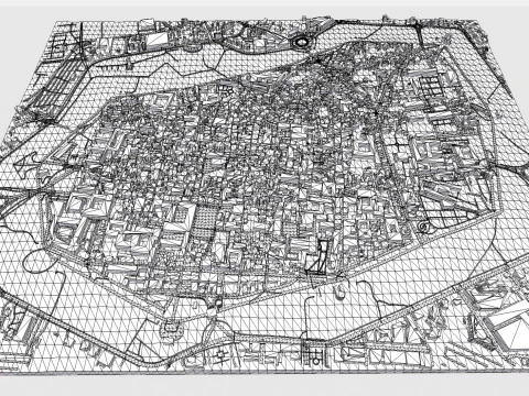 Paesaggio urbano Lucca Toscana Italia Modello 3D