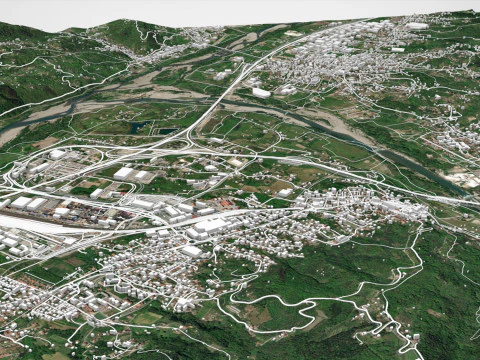 Paesaggio urbano Santo Stefano di Magra Italia Modello 3D