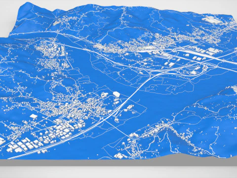 Paesaggio urbano Santo Stefano di Magra Italia Modello 3D