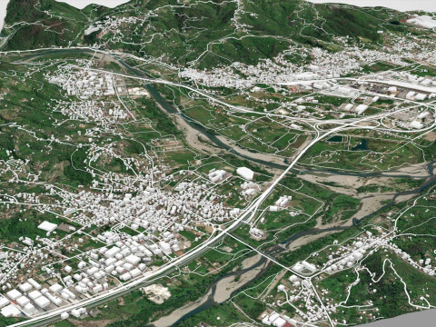 Paesaggio urbano Santo Stefano di Magra Italia Modello 3D