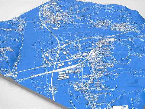 Paesaggio urbano Santo Stefano di Magra Italia Modello 3D