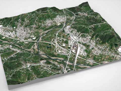 Paesaggio urbano Santo Stefano di Magra Italia Modello 3D