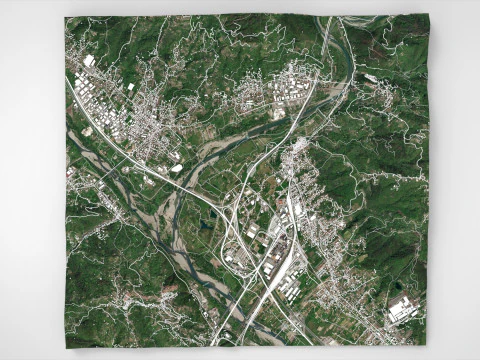 Paesaggio urbano Santo Stefano di Magra Italia Modello 3D