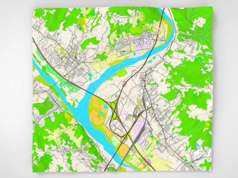 Paesaggio urbano Santo Stefano di Magra Italia Modello 3D