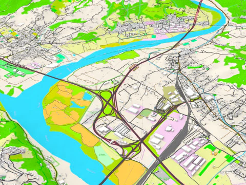 Paesaggio urbano Santo Stefano di Magra Italia Modello 3D