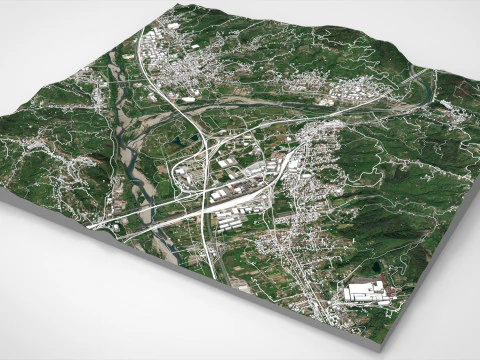 Paesaggio urbano Santo Stefano di Magra Italia Modello 3D