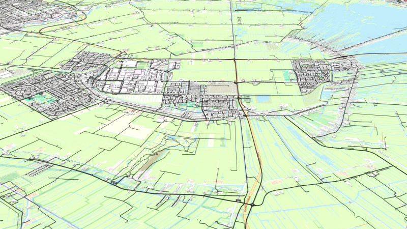 Cityscape Mijdrecht Netherlands 3D Model .c4d .max .obj .3ds .fbx .stl .blend 