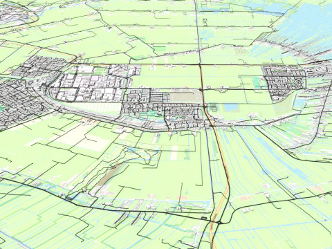 Stadsgezicht Mijdrecht Nederland 3D Model