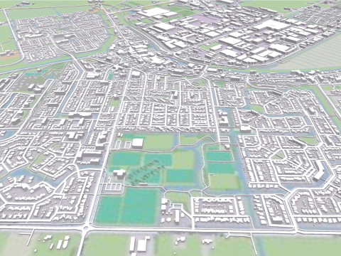 Cityscape Mijdrecht Netherlands 3D Model