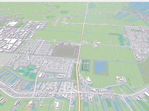 Cityscape Mijdrecht Netherlands 3D Model