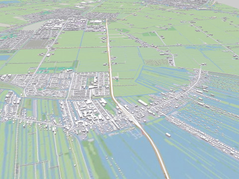 Cityscape Mijdrecht Netherlands 3D Model