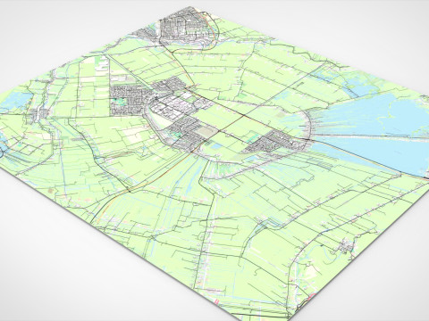 Cityscape Mijdrecht Netherlands 3D Model