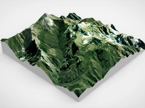 Monte Pania della Croce Toskania Włochy Model 3D