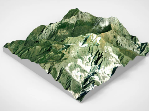 Monte Pania della Croce Toskania Włochy Model 3D