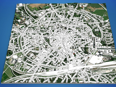 Cityscape Leuven Belgium 3D Model