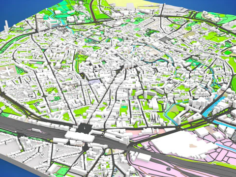 Paesaggio urbano Leuven Belgio Modello 3D