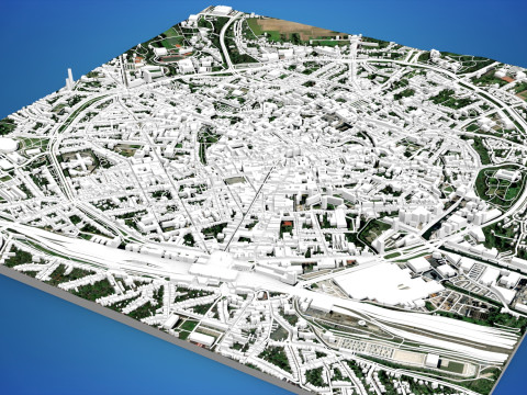 Cityscape Leuven Belgium 3D Model