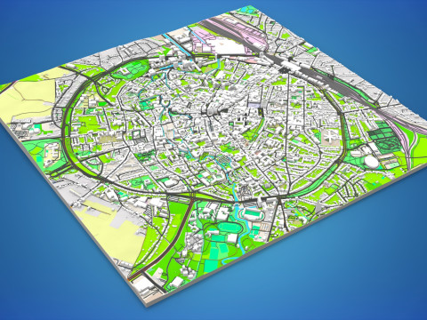Cityscape Leuven Belgium 3D Model
