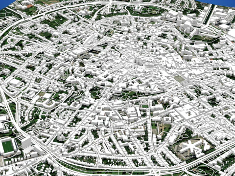 Paesaggio urbano Leuven Belgio Modello 3D