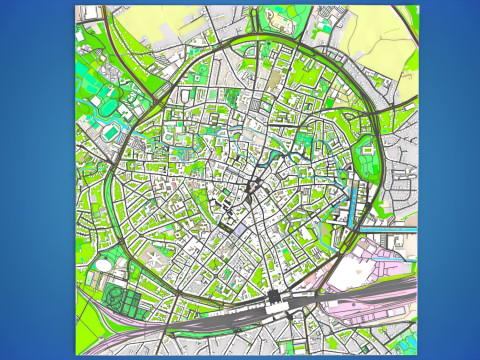 Cityscape Leuven Belgium 3D Model